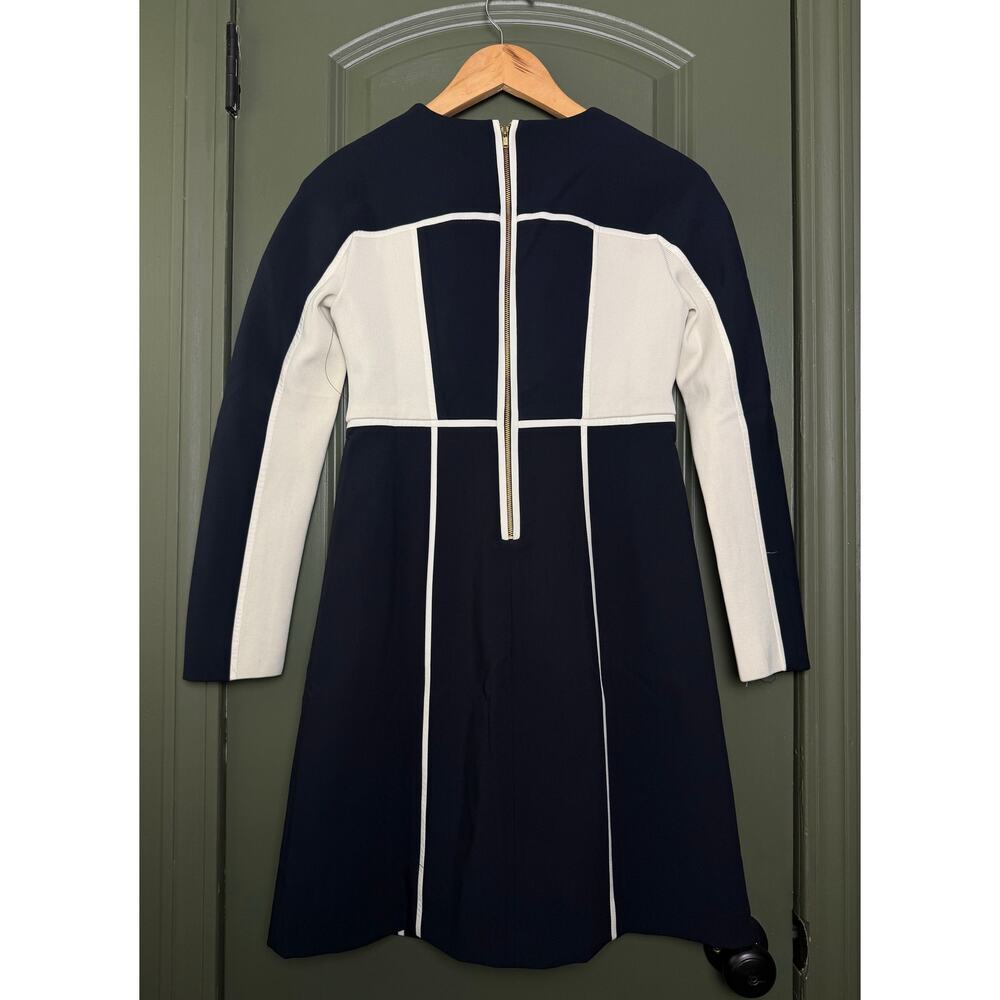 NWT Tuckernuck Navy Cream Evie Long Sleeve Colorblock Mini Work Office Dress XXS - Picture 3 of 7